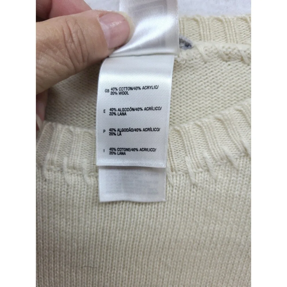 Vintage Tan‎ The North Face Mens Pullover Sweater Sleeve Patch L